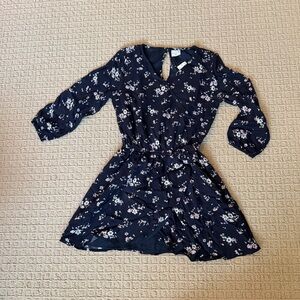 Abercrombie Kids Navy Floral Casual Dress size 11/13